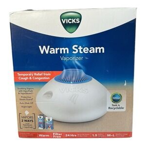 Vicks - Warm Steam Vaporizer (1.5 Gallon) - Humidifier Night Light